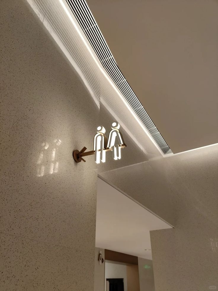 Restroom projecting signage